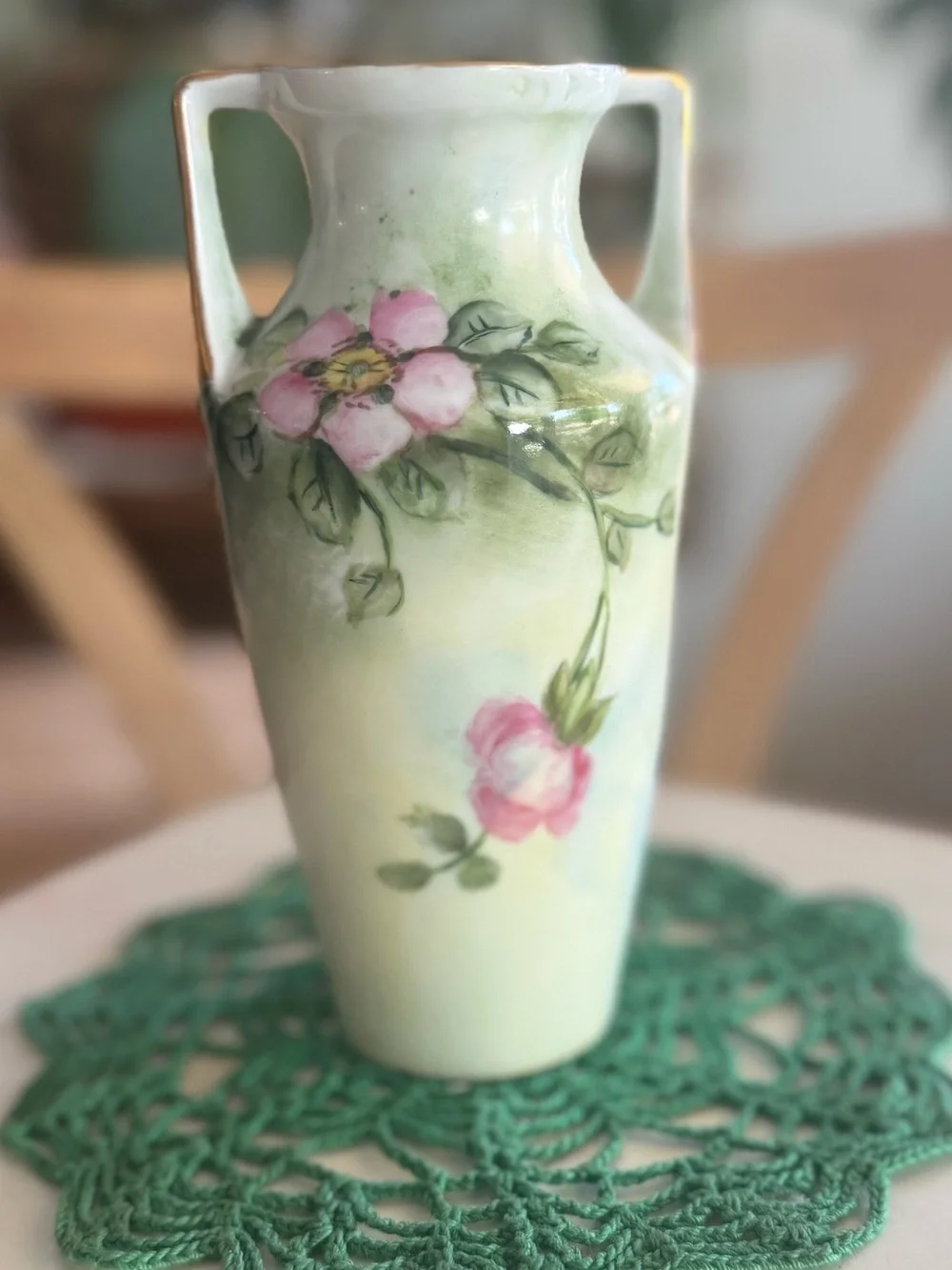 Antique Art Nouveau Porcelain Vase